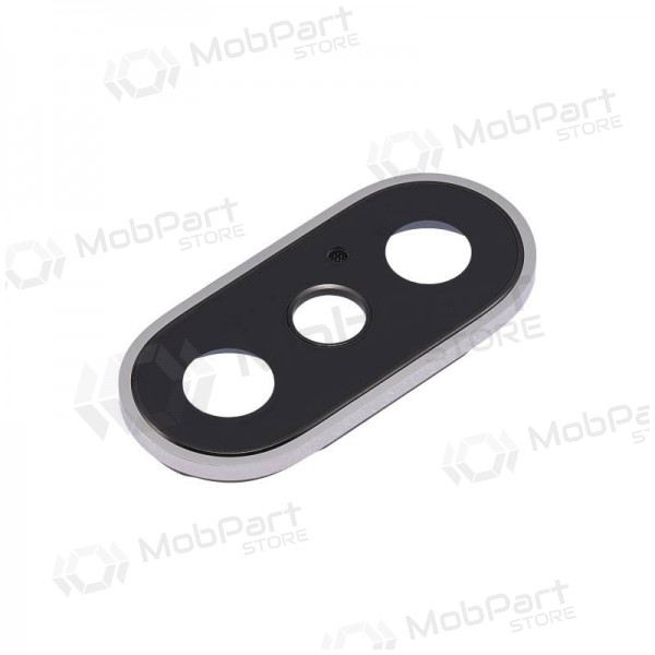 Apple iPhone X sklo kamery (stříbrný) (s rámem)