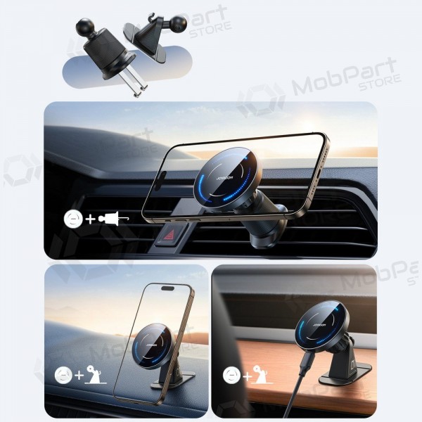Automobilinis laikiklis-nabíječka Joyroom JR-ZS502 MagSafe 15W (air vent/dashboard) černá