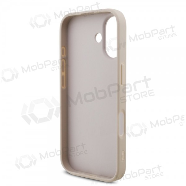 Obal na Apple iPhone 17 - Guess PU 4G Metal Logo (růžový)
