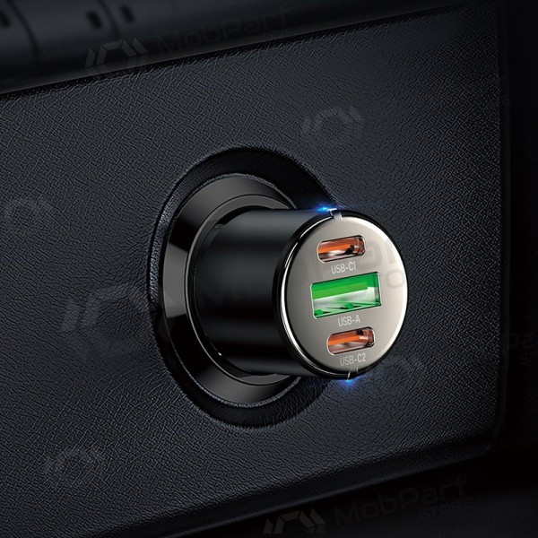 Nabíječka do auta Hoco NZ6 45 W PD 2x USB-C + USB-A černá