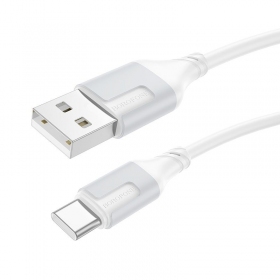 USB-C kabel Borofone BX101 USB-A na USB-C 1 m bílý