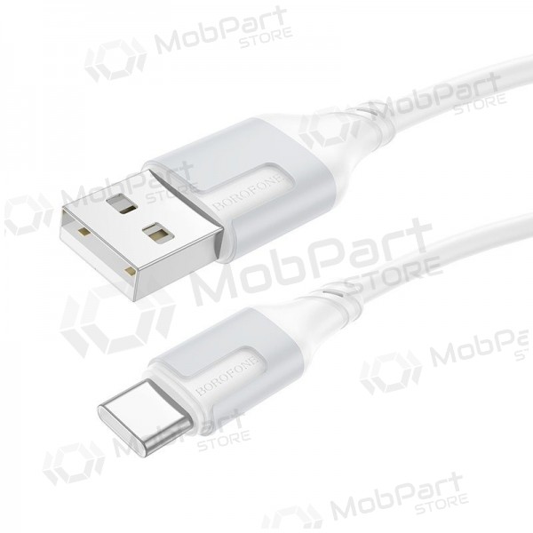 USB-C kabel Borofone BX101 USB-A na USB-C 1 m bílý