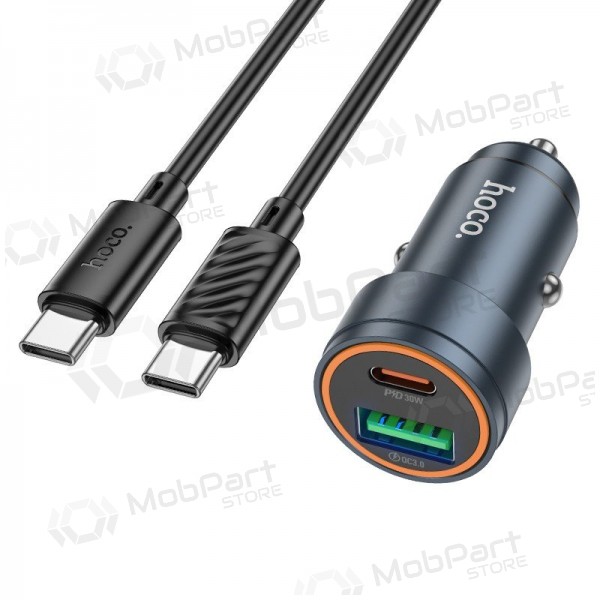 Nabíječka do auta Hoco Z57A 30 W USB-C + USB-A s kabelem USB-C 1 m