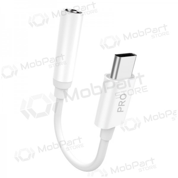Audio adaptér Dudao L16CPro USB-C na 3.5 mm bílý
