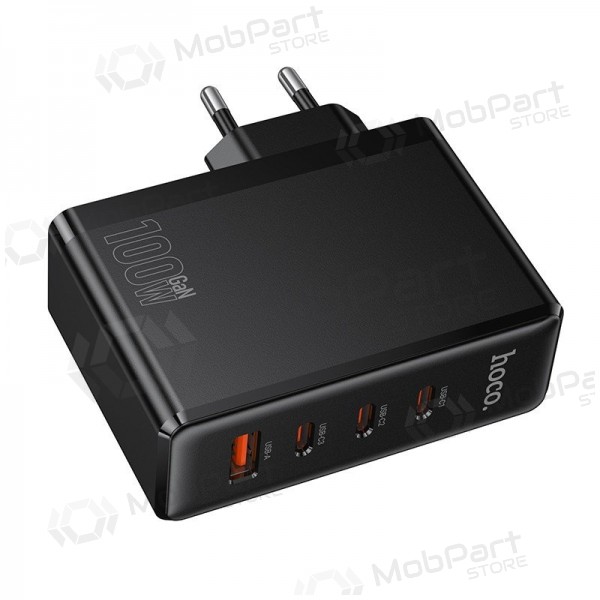 Nabíječka telefonu Hoco N85 100 W 3x USB-C + USB-A černá