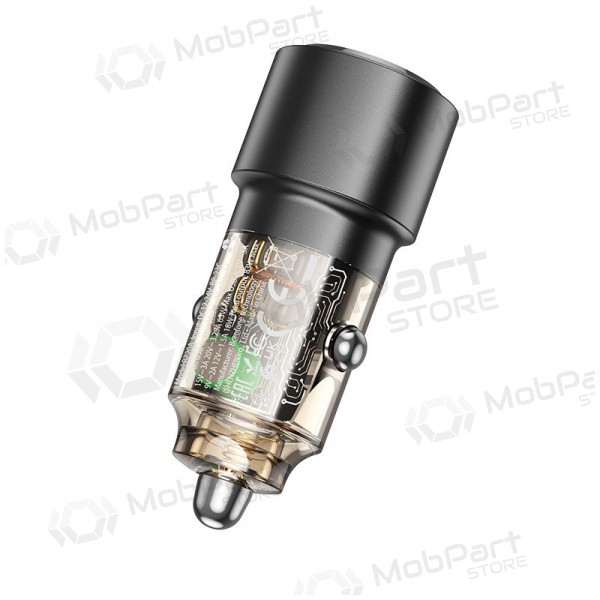 Nabíječka do auta Borofone BZ20A 83 W PD QC 3.0 USB-C + USB-A černá
