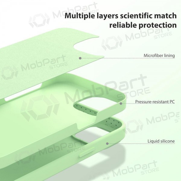 Obal Apple iPhone 14 „Nillkin Silicone“ (světle zelený)