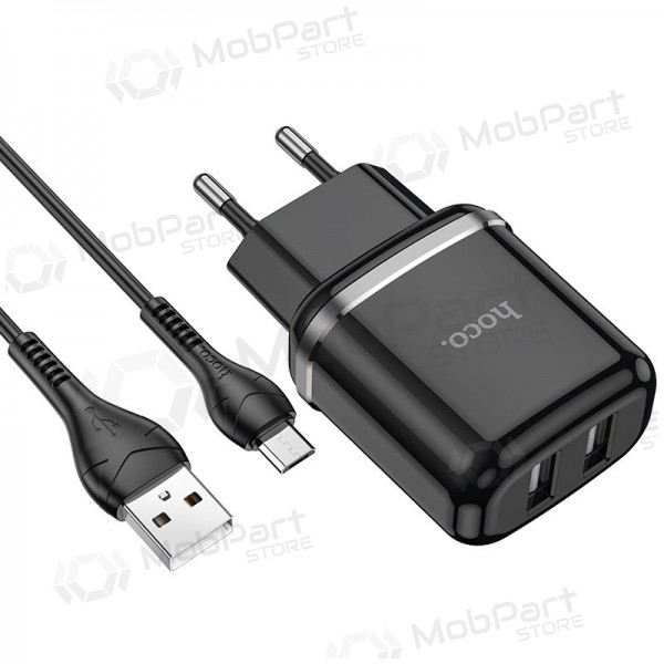 Nabíječka Hoco N4 + microUSB (2.4A) (černá)