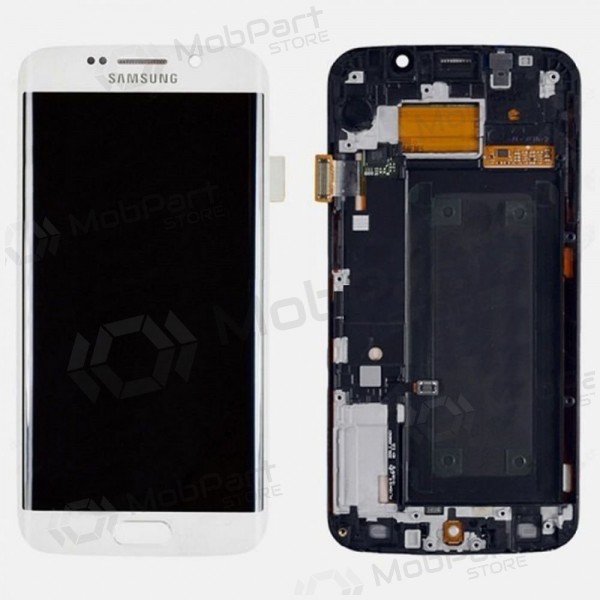 Samsung G925F Galaxy S6 Edge displej (bílý) (s rámem) (service pack) (originál)