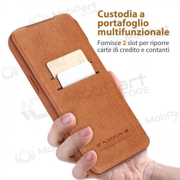 Obal Apple iPhone 14 „Nillkin Leather“ (hnědý)