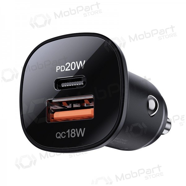 Nabíječka automobilinis Acefast B1 Mini 38W USB-C+USB-A černá