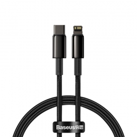 Lightning kabel Baseus Tungsten CATLWJ-01 USB-C na Lightning 1 m PD 20 W černý