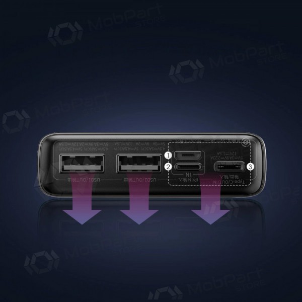 Externí baterie Power Bank Baseus Adaman 22.5W 20000mAh + Type-C 0.3m černá PPAD070101