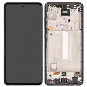 Samsung Galaxy A52 displej (černá) (s rámem) (originál)