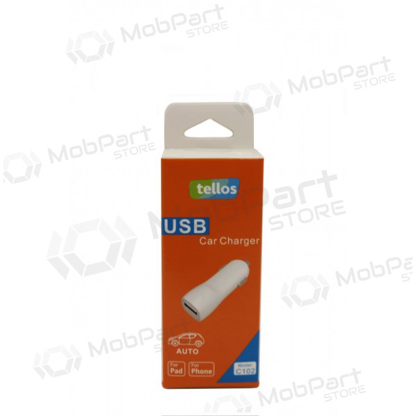 Nabíječka automobilinis Tellos C102 USB (1A) (bílý)