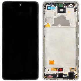 Samsung A725 A72 4G / A726 5G 2021 displej (bílý) (s rámem) (service pack) (originál)