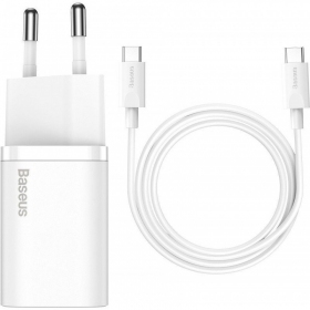Nabíječka buitinis Baseus Super Si 25W + Type-C 1.0m bílý TZCCSUP-L02