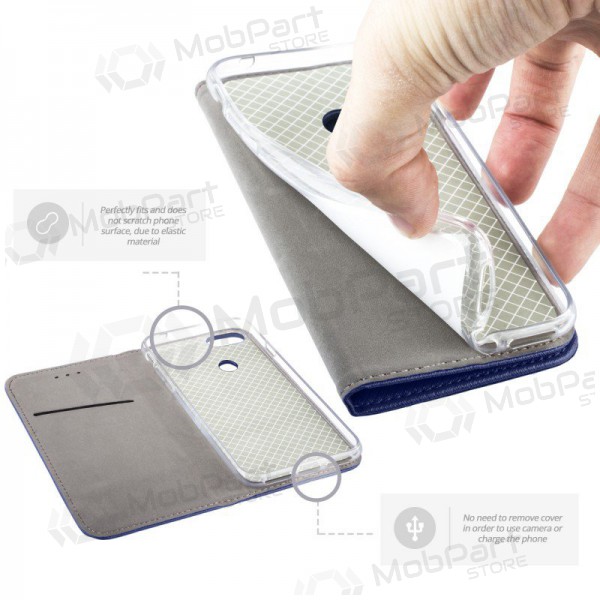 Obal na LG K40S -Smart Magnet- (tmavě modrý)