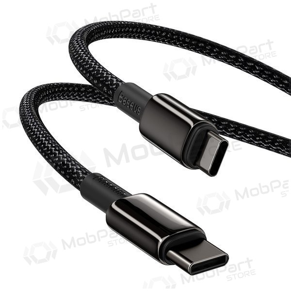 USB kabel Baseus Tungsten Gold Fast Data Type-C - Type-C 100W 1.0m (černý) CATWJ-01
