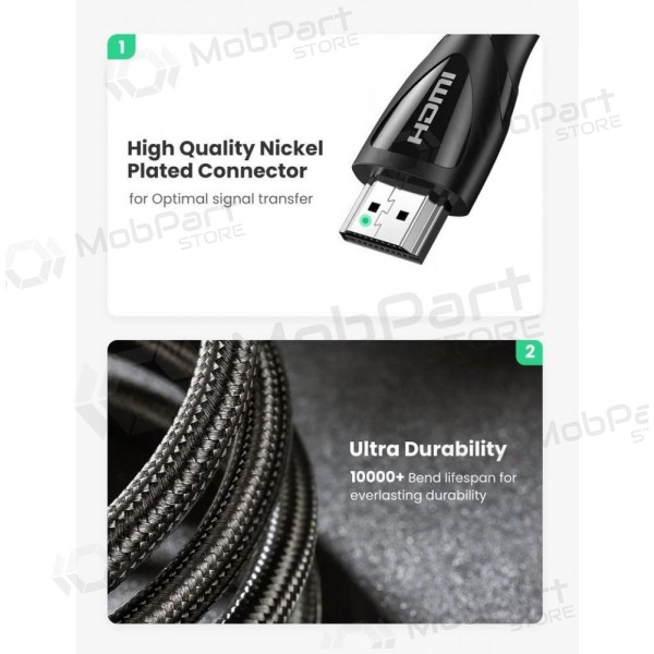 HDMI kabel Ugreen HD140 HDMI 2.1 2 m černý