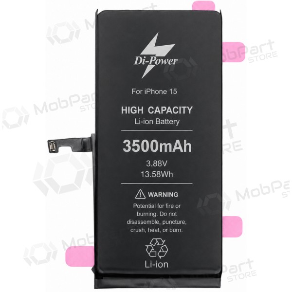 Baterie Apple iPhone 15, akumulátor Di-Power 3500 mAh (zvýšená kapacita)