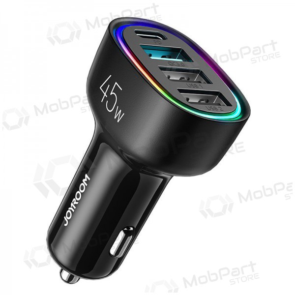 Nabíječka automobilinis Joyroom JR-CL09 LED 4xUSB (PD, QC) 45W (černá)