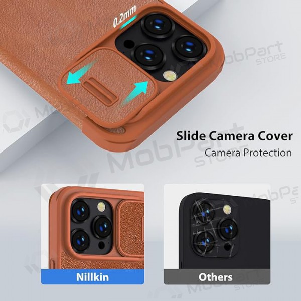 Obal Apple iPhone 14 „Nillkin Leather“ (hnědý)