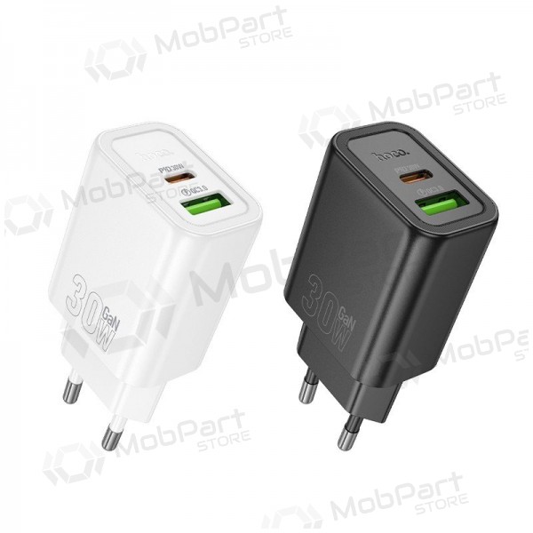 Nabíječka telefonu Hoco N63 30 W GaN USB-C + USB-A černá