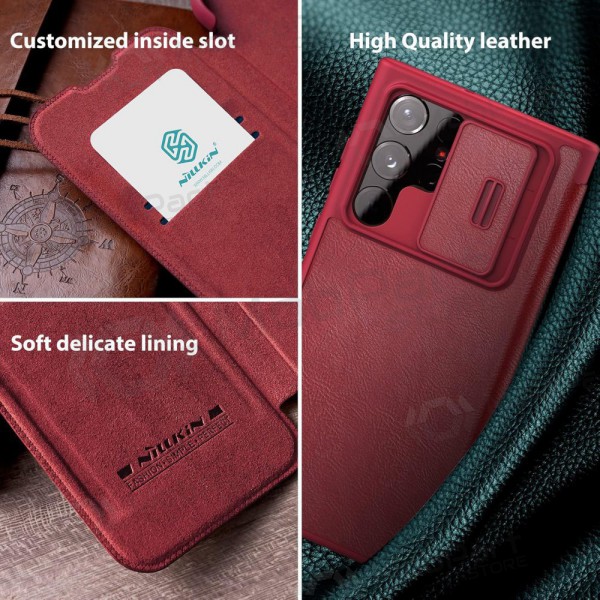 Samsung Galaxy S23 FE obal „Nillkin Leather“ (červený)