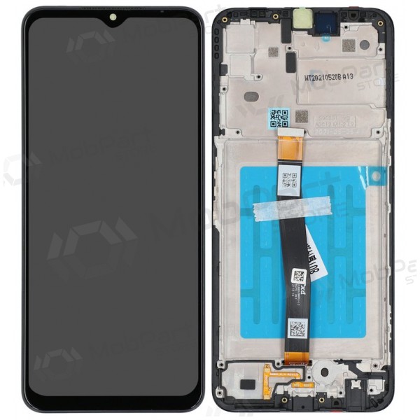 Ekranas Samsung A226 A22 5G su lietimui jautriu stikliuku a rėmeliu Black originál