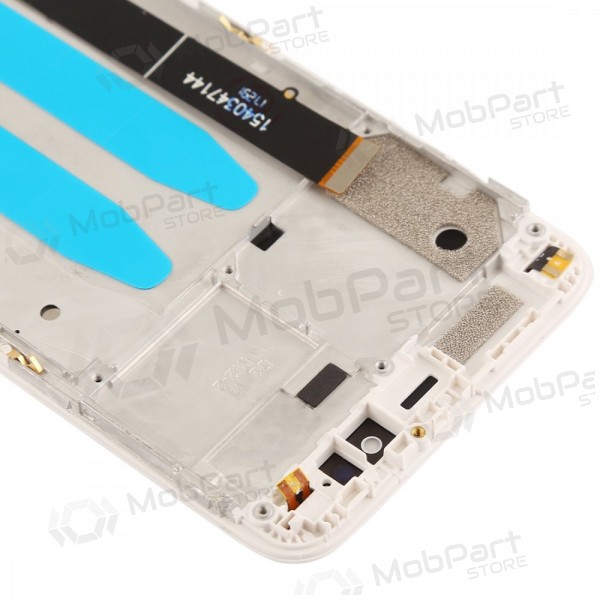 Xiaomi Mi A1 / Mi 5X displej (bílý) (s rámem) (použitý grade C, originál)