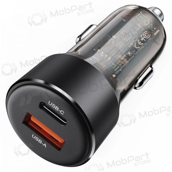 Nabíječka do auta Acefast B12 60W USB-C/USB-A černá