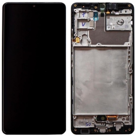 Samsung Galaxy A42 5G displej (černá) (s rámem) (originál)