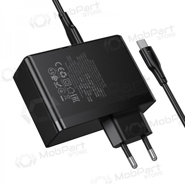 Síťová nabíječka Hoco N85 100 W 3x USB-C + USB-A s kabelem USB-C 2 m černá