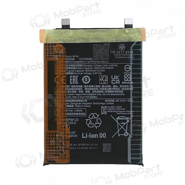 Akumuliatorius originál Xiaomi Redmi Note 12 Pro 5G/Poco X5 Pro 5G/Poco F5 5G 5000mAh BP4K (service pack)