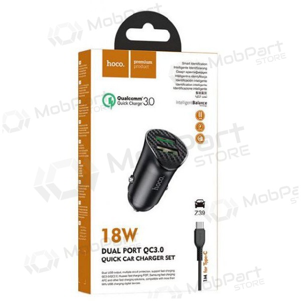 Nabíječka do auta HOCO Z39 USB + 