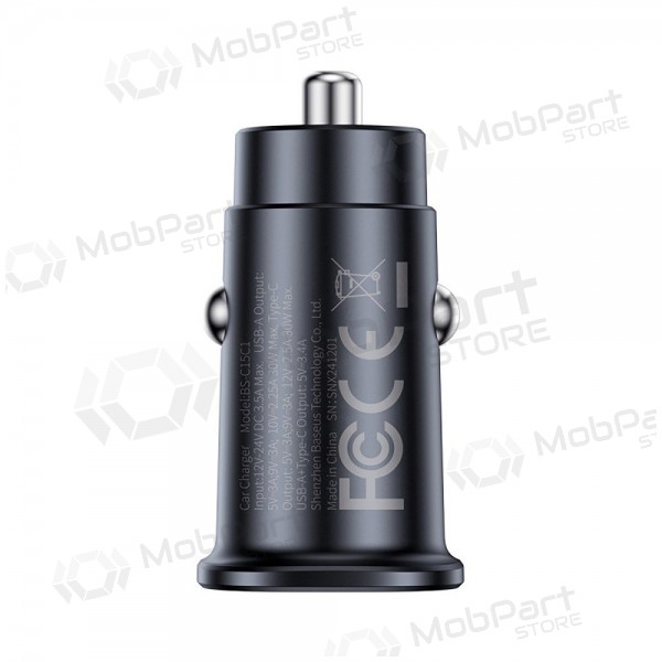 Nabíječka do auta Baseus GoTrip 2xUSB-C 30W černá C00072300123-01