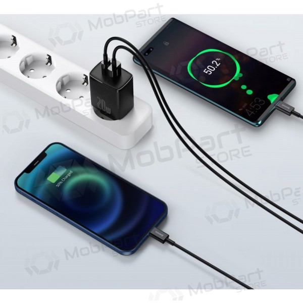 Nabíječka Baseus USB + USB-C 20W CCXJ-B01 (černý)