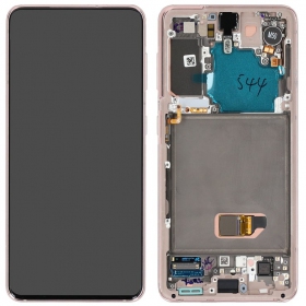 Samsung Galaxy S21 5G displej (nachový) (s rámem) (originál)