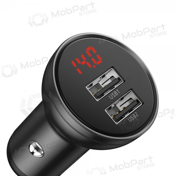 Nabíječka do auta Baseus Digital Display CCBX-0G 24 W 2x USB-A černá