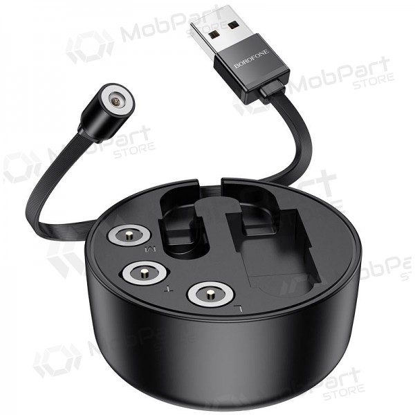 USB kabel Borofone BU26 3in1 microUSB-Lightning-Type-C magnetinic 1.0m (černá)