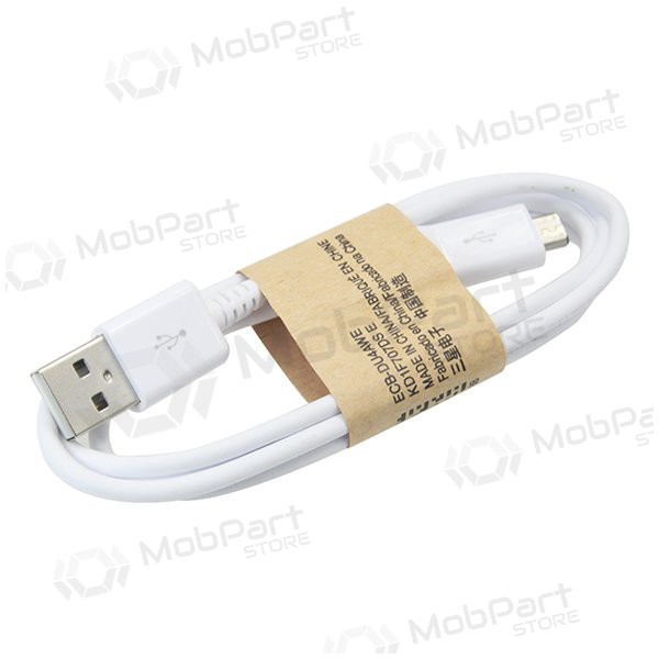 USB kabel microUSB (bílý) 1.0m