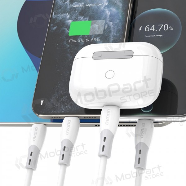 USB-C kabel Dudao L25SC USB-C na USB-C 2 m 60 W bílý