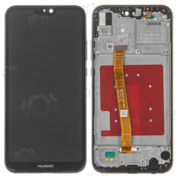 Huawei P20 Lite displej (černá) (s rámem) (použitý grade B, originál)