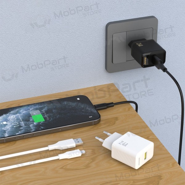 Nabíječka telefonu Dudao A23L 12 W USB-A s kabelem USB-A na Lightning 1 m černá