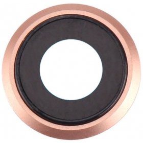 Apple iPhone 8 / SE 2020 sklo kamery (zlatý) (s rámem)