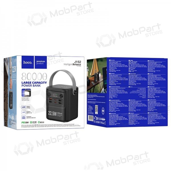 Powerbanka Hoco J152 22.5W+PD20W 80000mAh černá