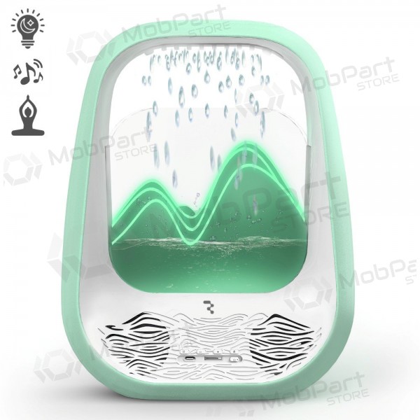 Relaxační Bluetooth reproduktor s RGB osvětlením Relaxing Rain zelený.