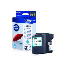 Brother LC 225XL (LC225XLC), azurová inkoustová cartridge pro tiskárny, 1200 stran.