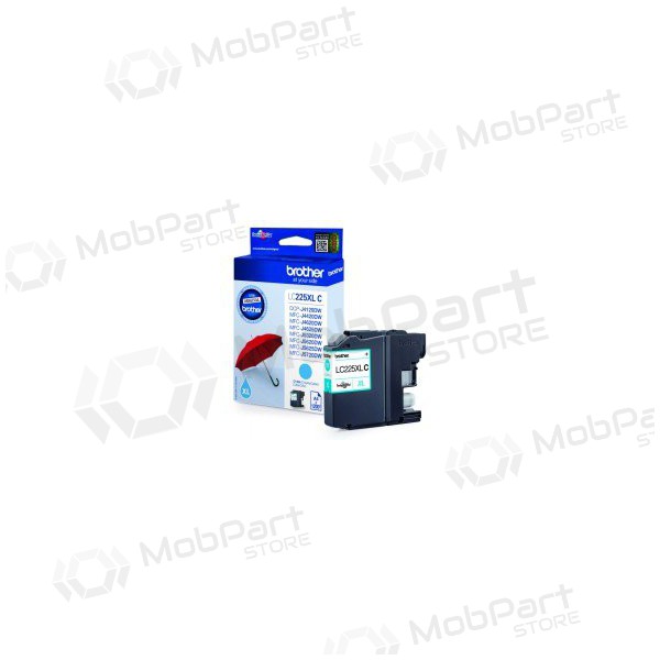 Brother LC 225XL (LC225XLC), azurová inkoustová cartridge pro tiskárny, 1200 stran.